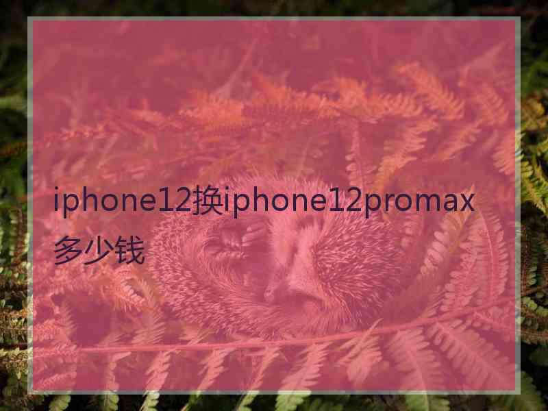 iphone12换iphone12promax多少钱