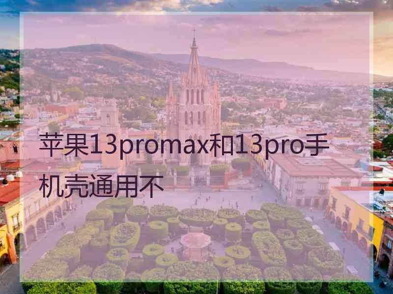 苹果13promax和13pro手机壳通用不