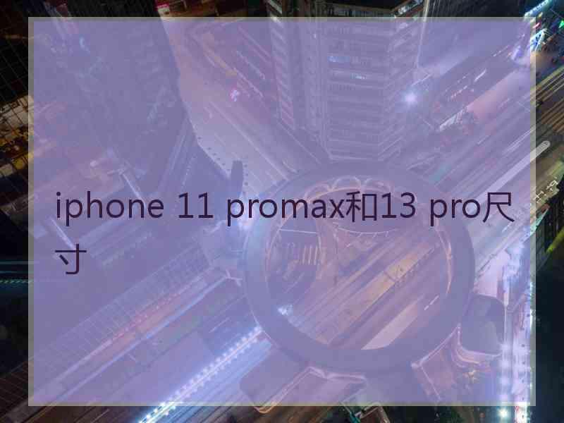 iphone 11 promax和13 pro尺寸