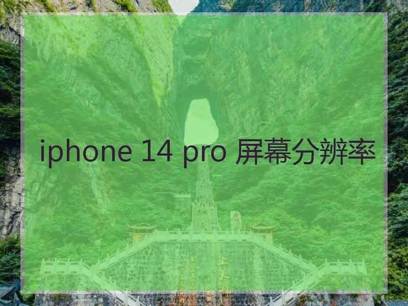 iphone 14 pro 屏幕分辨率