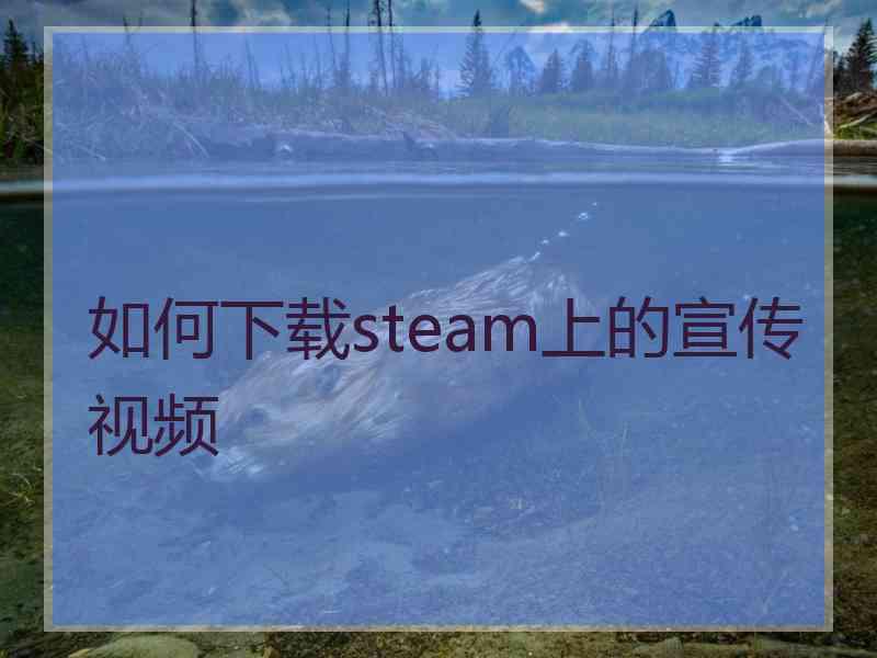 如何下载steam上的宣传视频