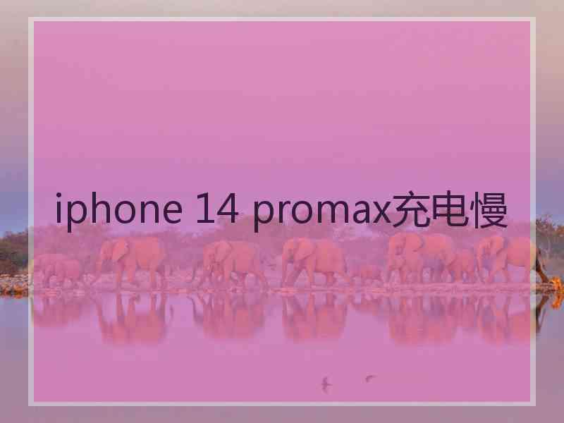 iphone 14 promax充电慢