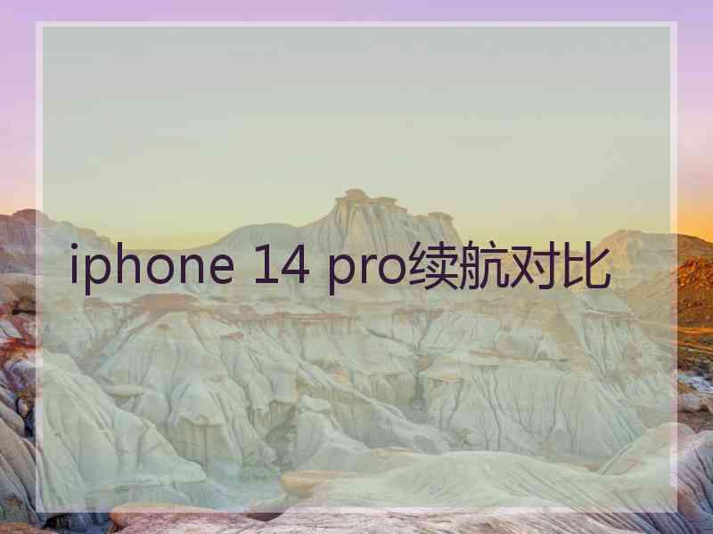 iphone 14 pro续航对比