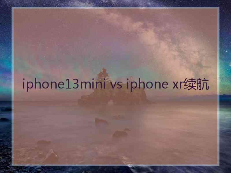 iphone13mini vs iphone xr续航