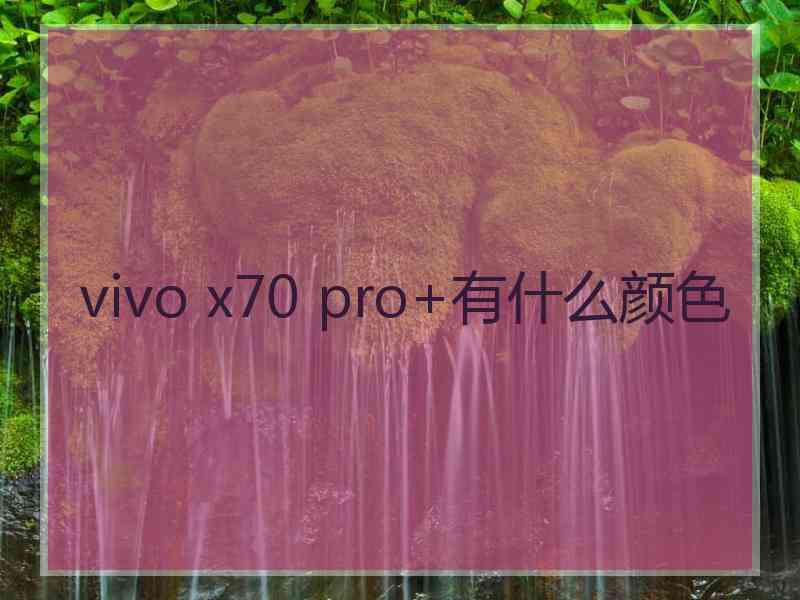 vivo x70 pro+有什么颜色