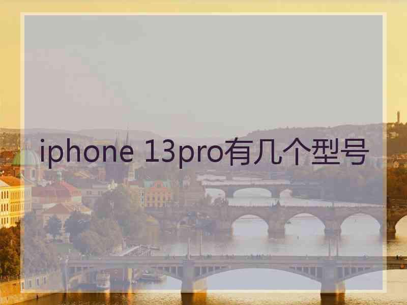 iphone 13pro有几个型号