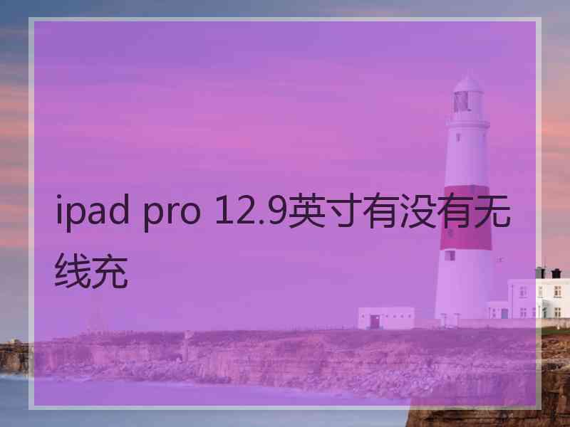 ipad pro 12.9英寸有没有无线充