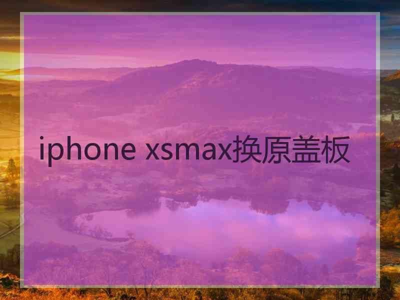 iphone xsmax换原盖板