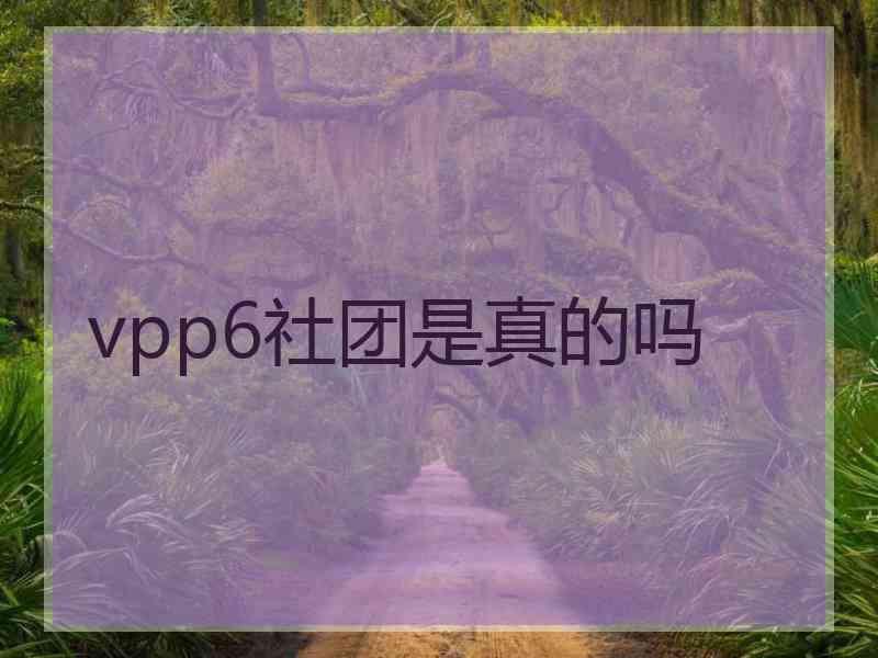 vpp6社团是真的吗