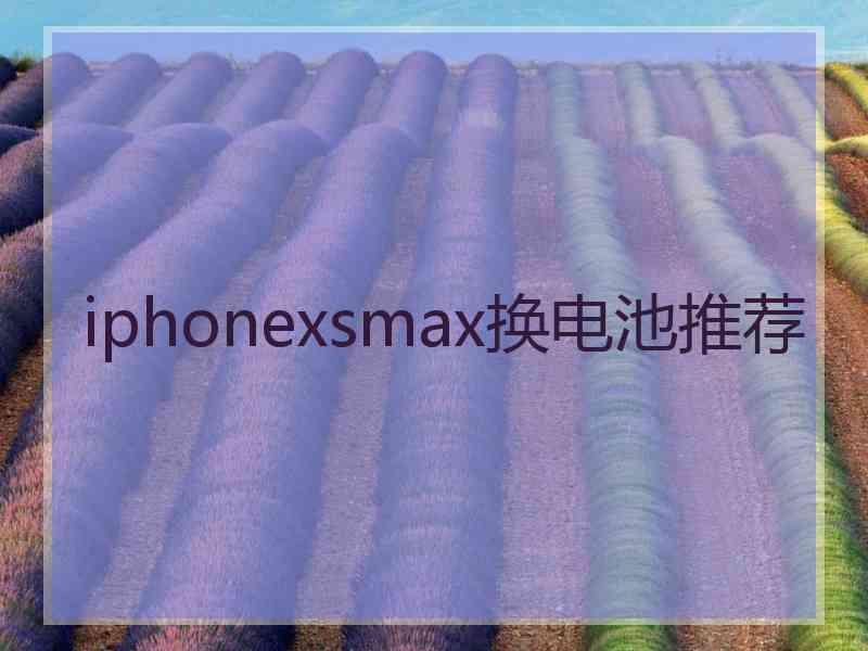 iphonexsmax换电池推荐