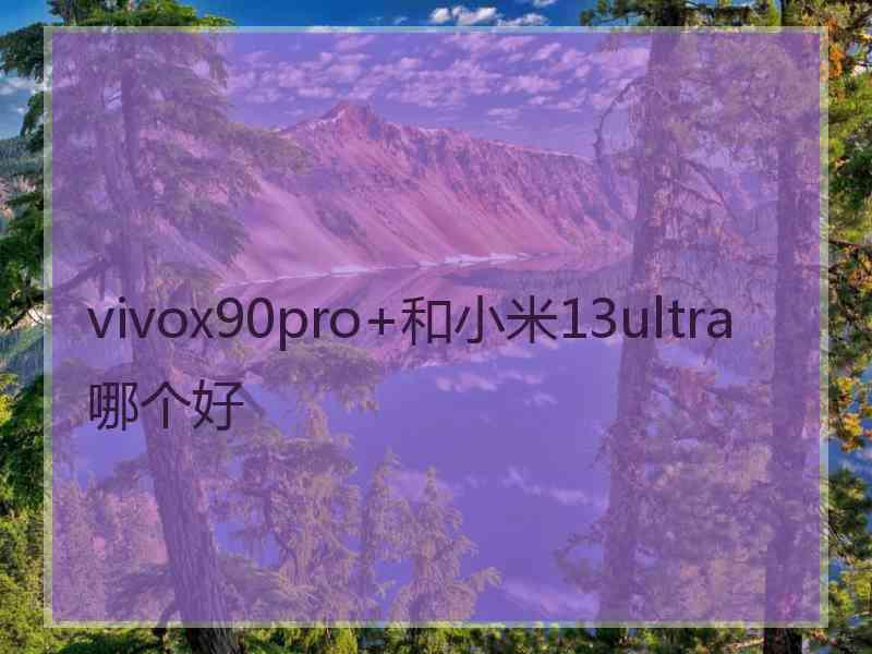 vivox90pro+和小米13ultra哪个好