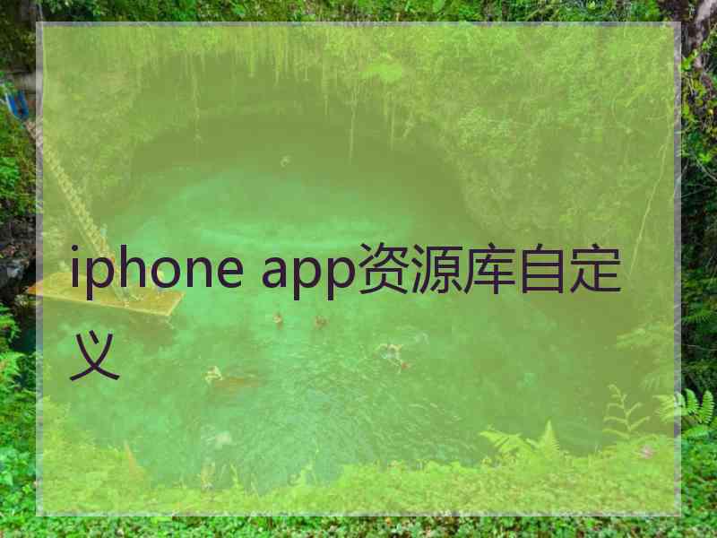 iphone app资源库自定义