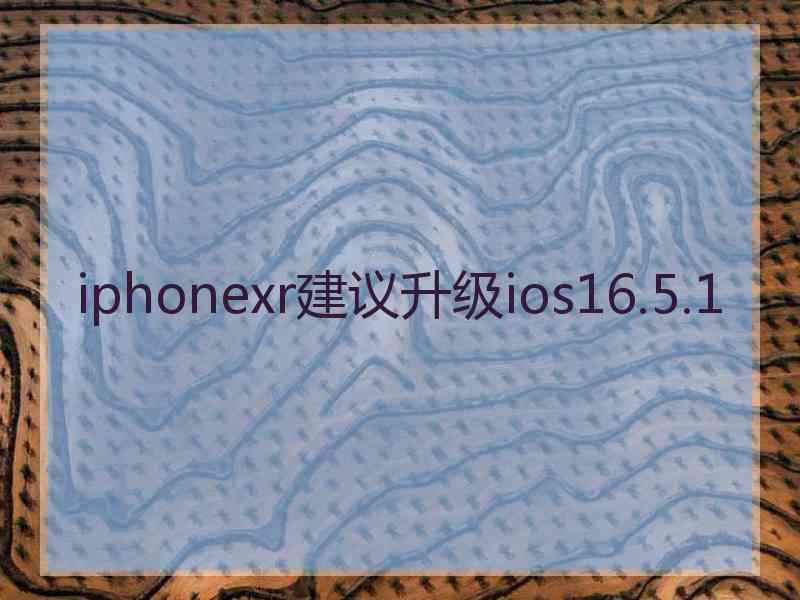 iphonexr建议升级ios16.5.1