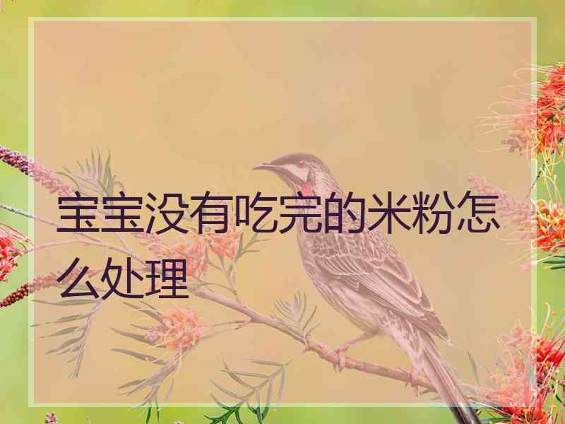 宝宝没有吃完的米粉怎么处理