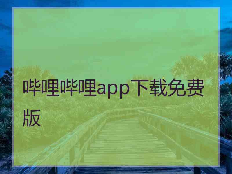 哔哩哔哩app下载免费版