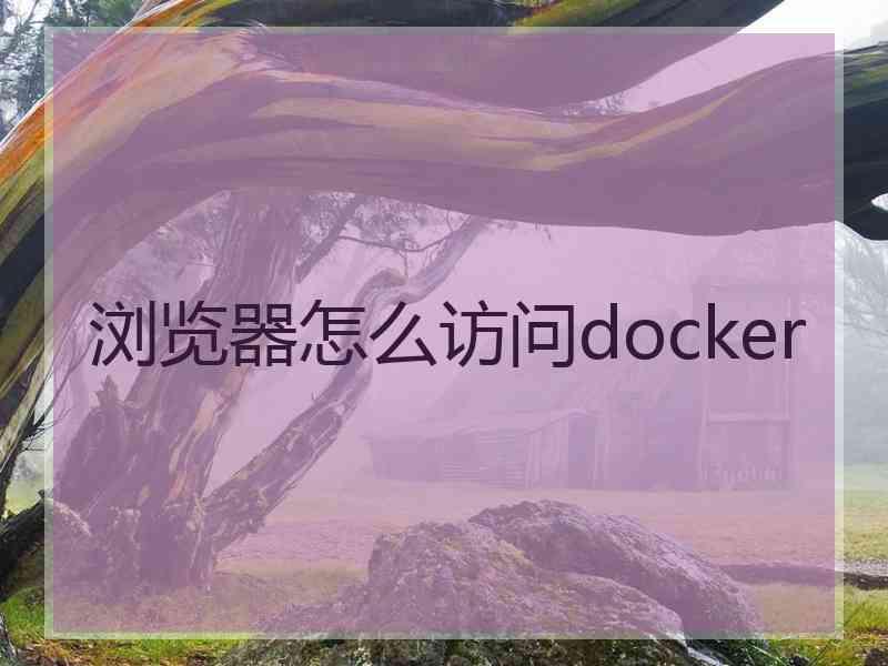 浏览器怎么访问docker