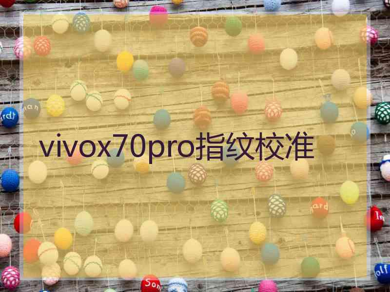 vivox70pro指纹校准