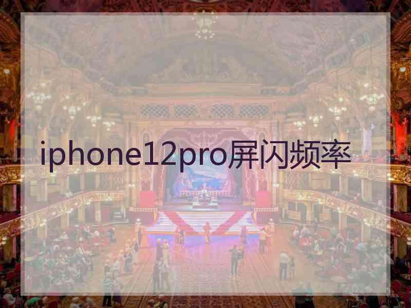 iphone12pro屏闪频率