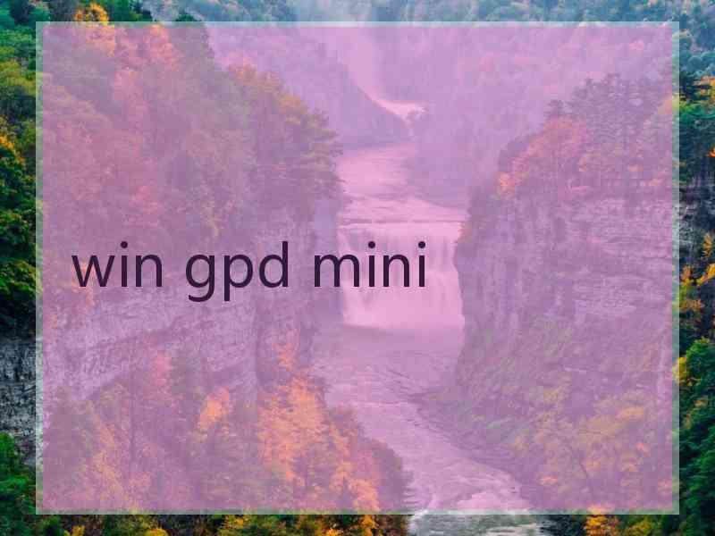 win gpd mini