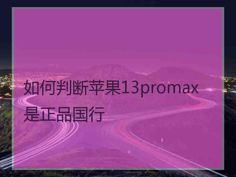 如何判断苹果13promax是正品国行