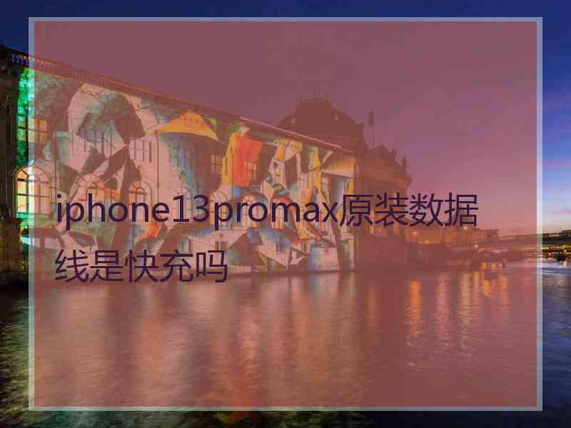 iphone13promax原装数据线是快充吗