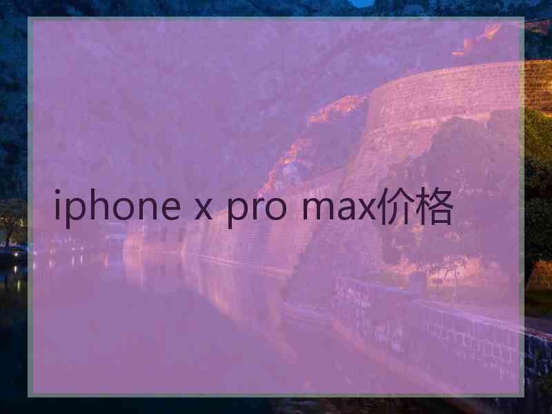 iphone x pro max价格