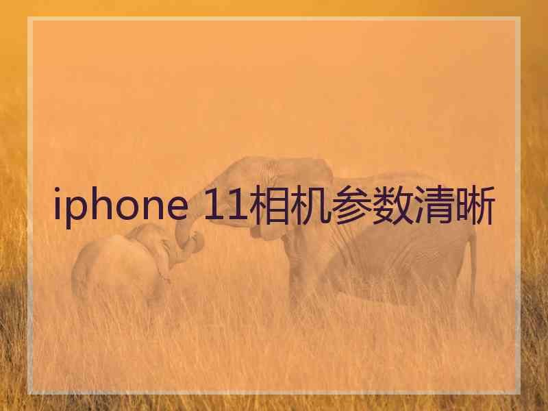 iphone 11相机参数清晰