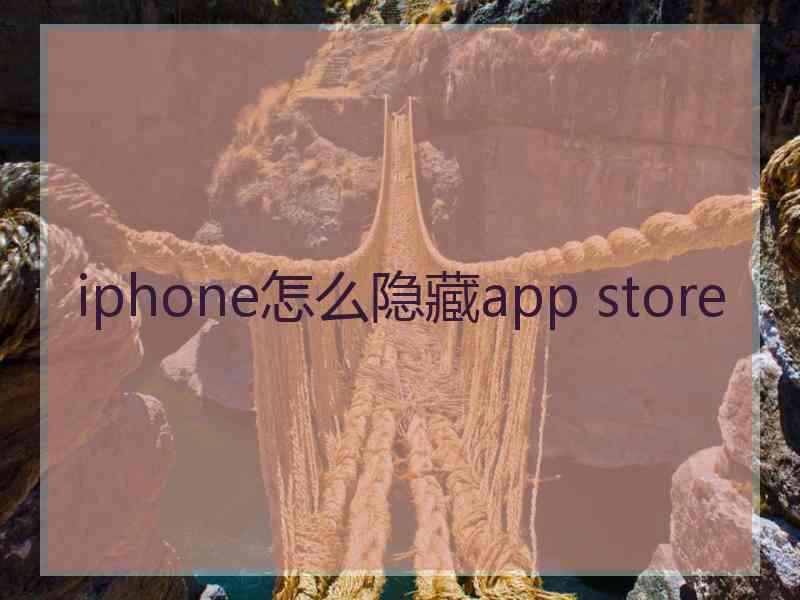 iphone怎么隐藏app store