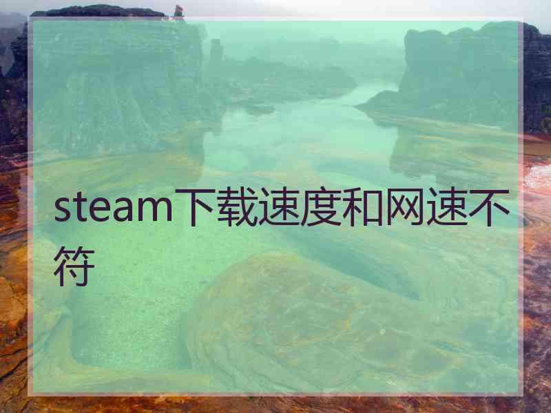 steam下载速度和网速不符