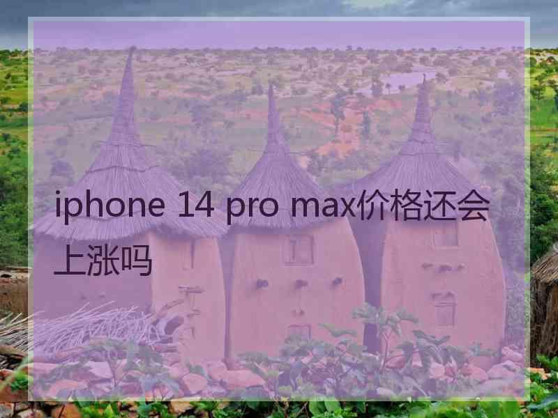 iphone 14 pro max价格还会上涨吗