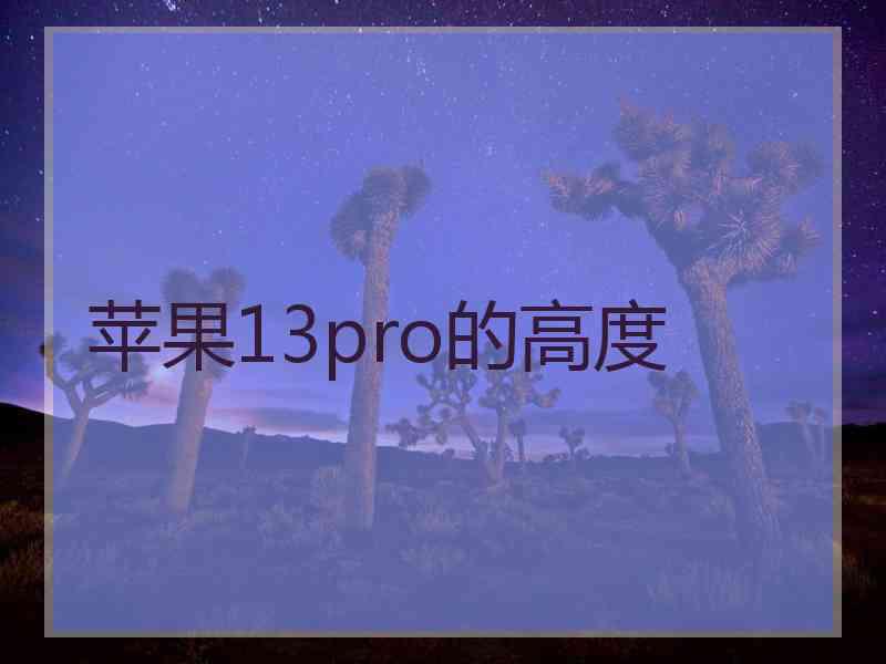 苹果13pro的高度