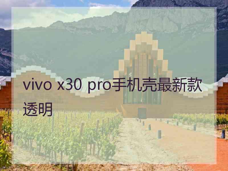 vivo x30 pro手机壳最新款透明