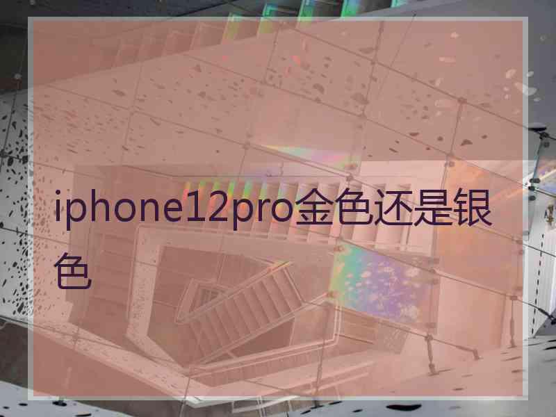 iphone12pro金色还是银色