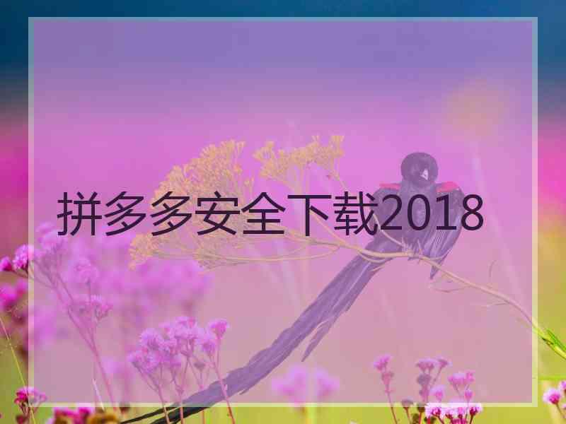 拼多多安全下载2018