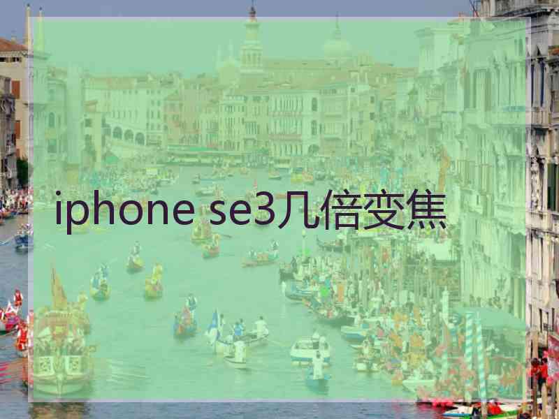 iphone se3几倍变焦