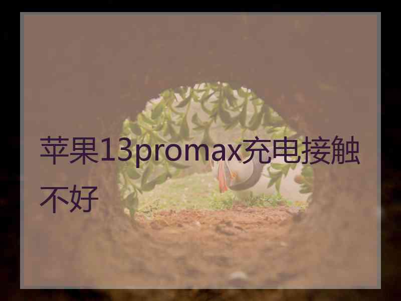 苹果13promax充电接触不好