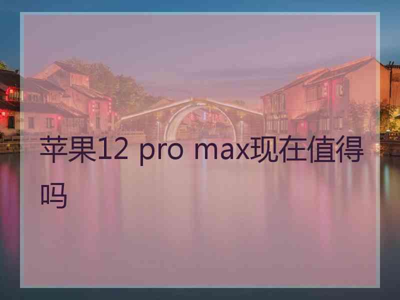 苹果12 pro max现在值得吗