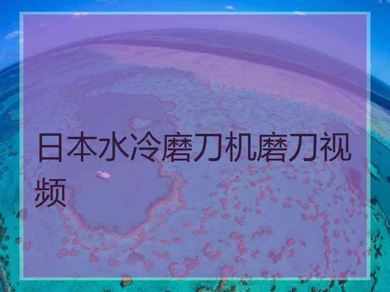 日本水冷磨刀机磨刀视频