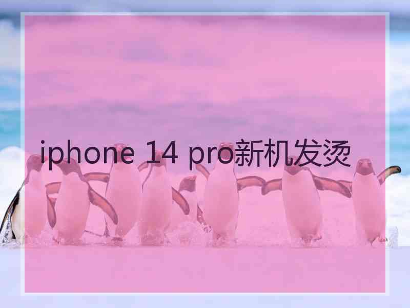 iphone 14 pro新机发烫