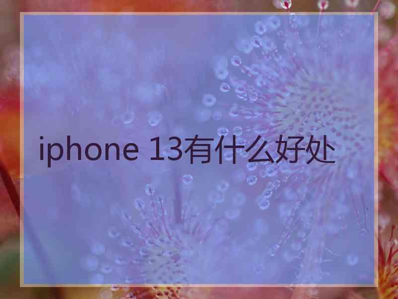 iphone 13有什么好处