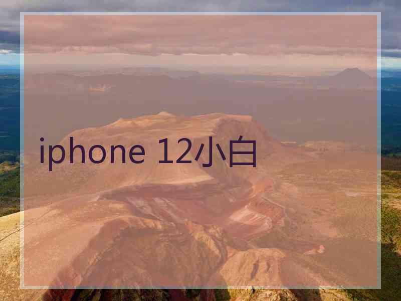 iphone 12小白