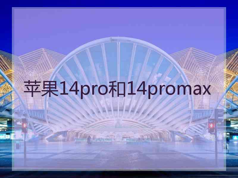 苹果14pro和14promax