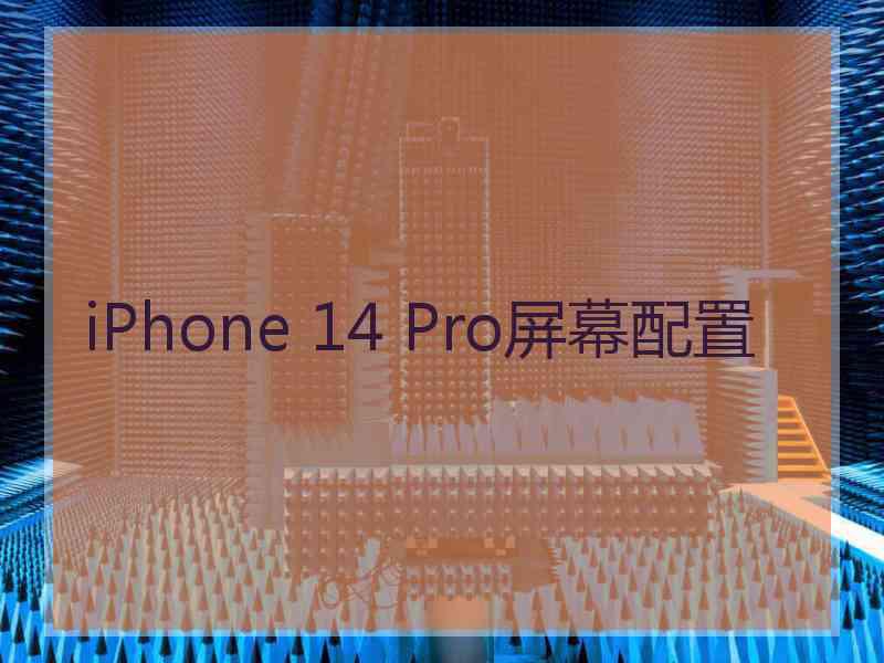 iPhone 14 Pro屏幕配置