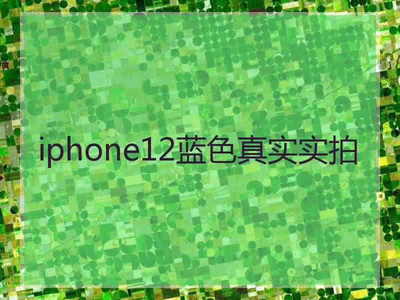 iphone12蓝色真实实拍