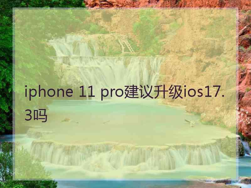 iphone 11 pro建议升级ios17.3吗