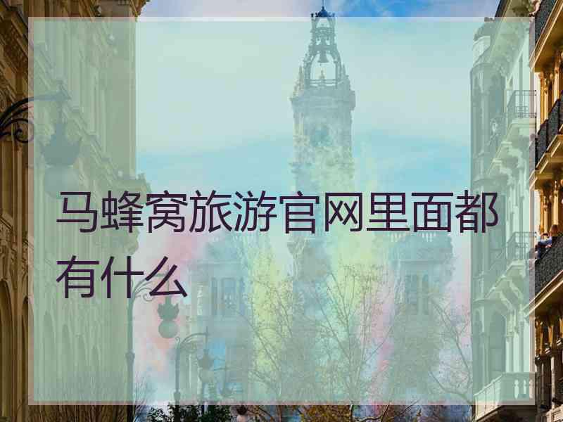 马蜂窝旅游官网里面都有什么