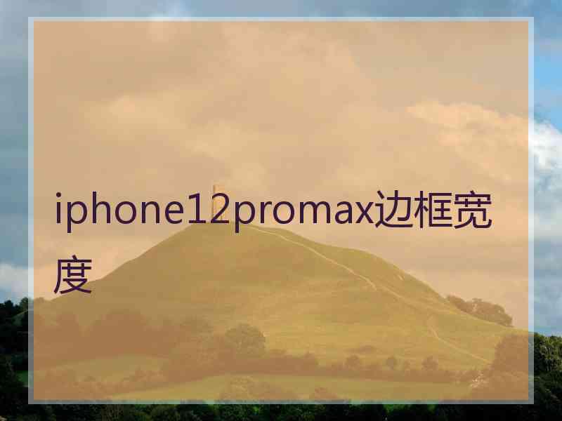 iphone12promax边框宽度