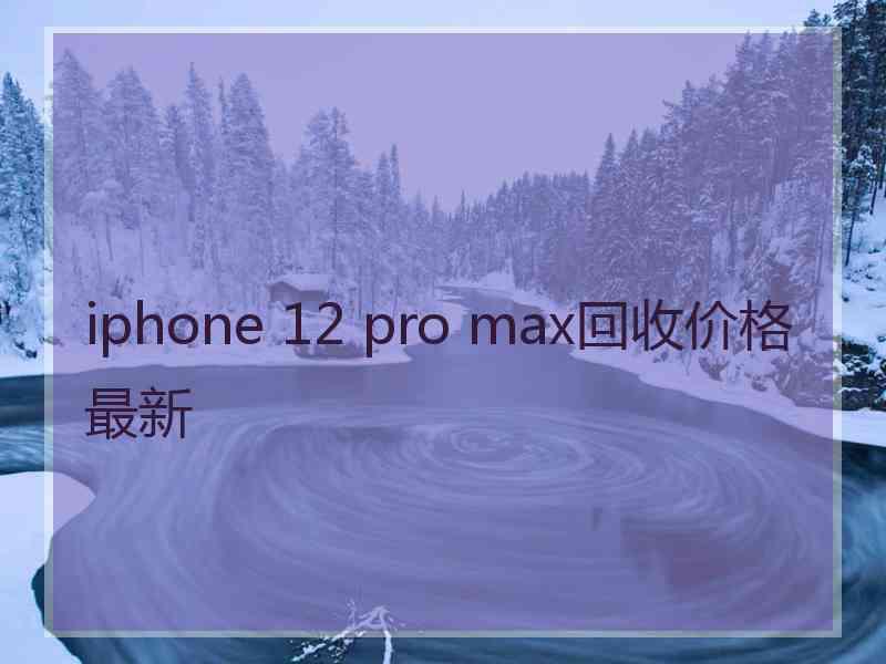 iphone 12 pro max回收价格最新