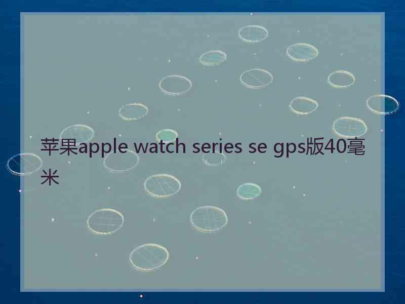 苹果apple watch series se gps版40毫米