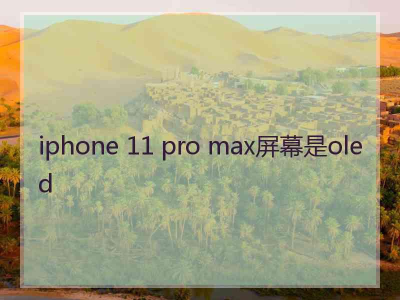 iphone 11 pro max屏幕是oled